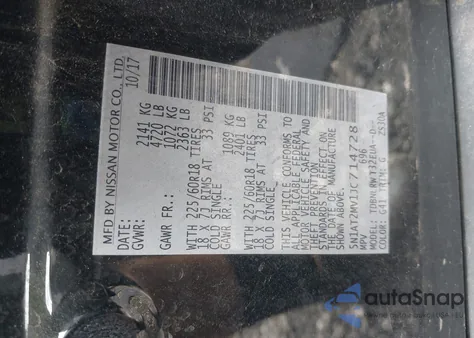 2018 Nissan Rogue Sl from USA, damaged, VIN 5N1AT2MV1JC714728